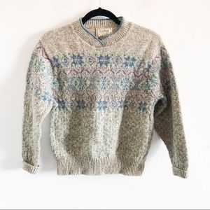 VINTAGE LL BEAN wool knit winter sweater